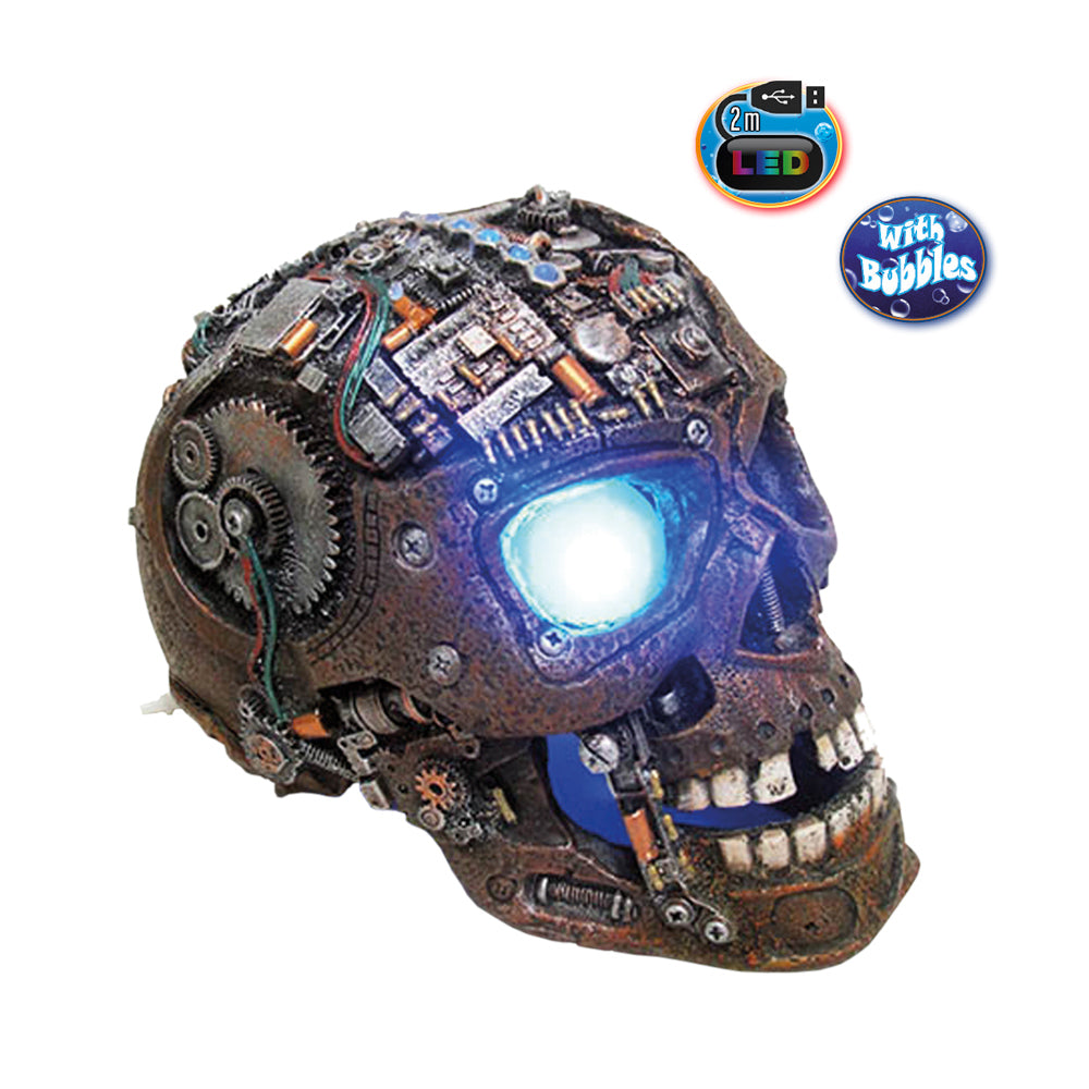 Aqua Ornaments "CYBORG SCHÄDEL" mit LED