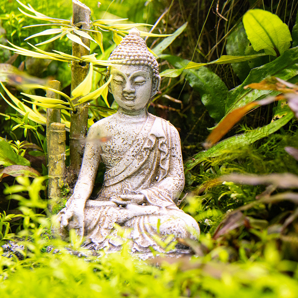 Aqua Ornaments "Zen Statue mit Bambus"
