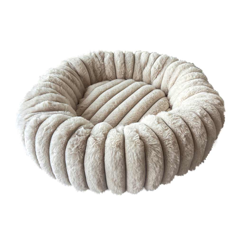 Komfortbett Donut "STRIPE" in Cordoptik