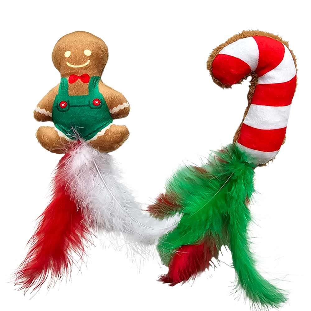 Vorratspack Xmas Plüsch Lebkuchenmann und Zuckerstange