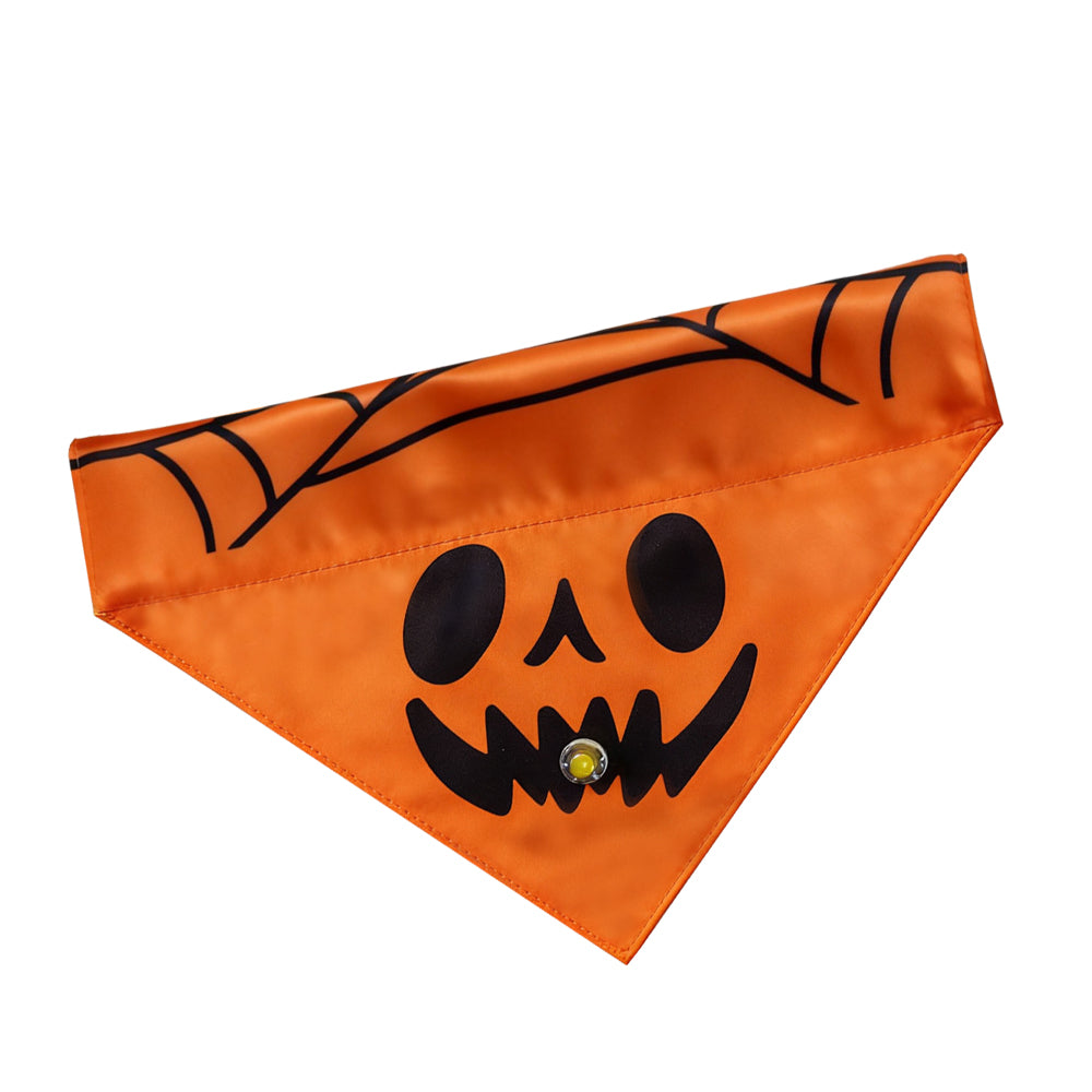 Halloween-LED-Halstuch „Pumpkin“ für Hunde