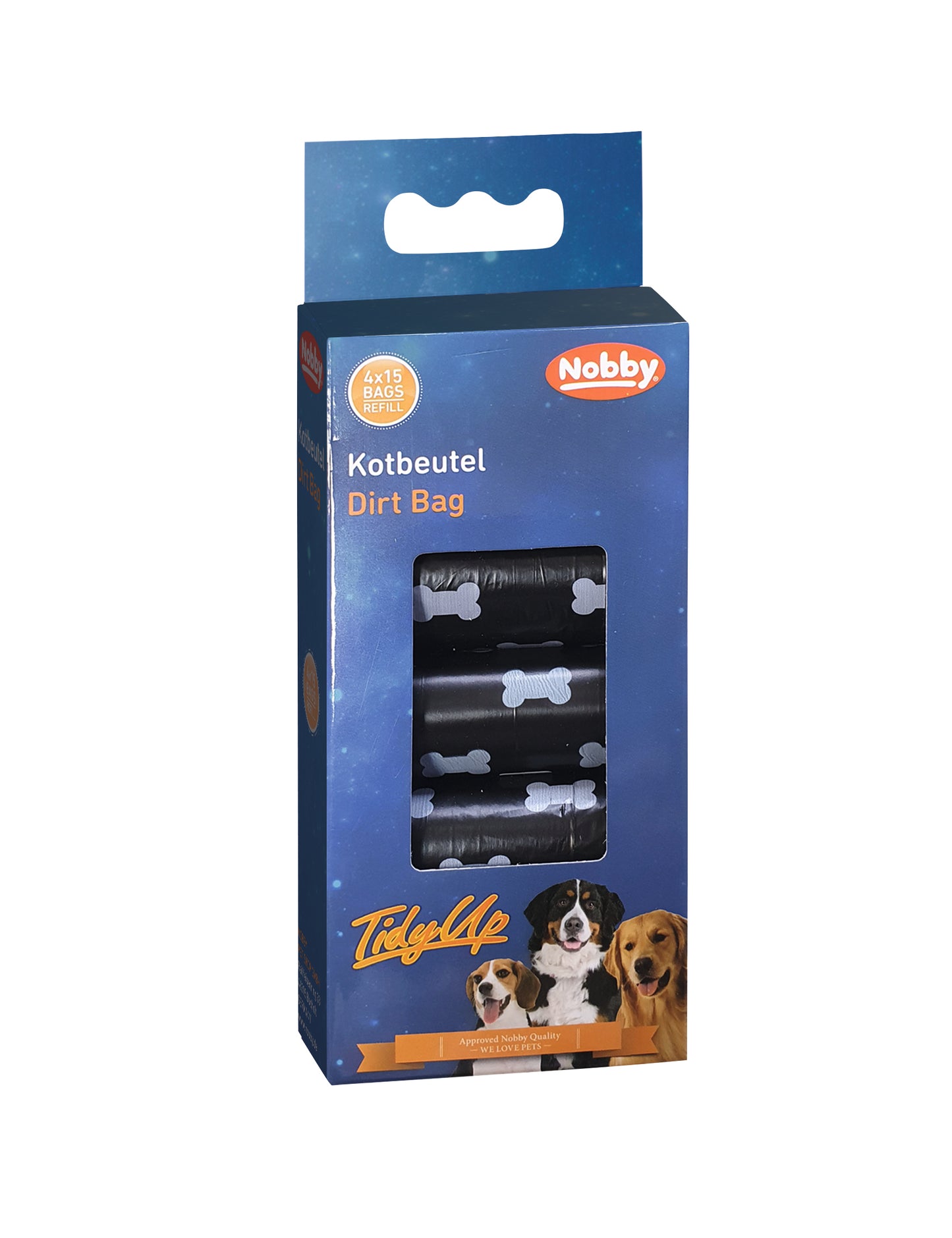 Kotbeutel mit „Knochen“ Aufdruck