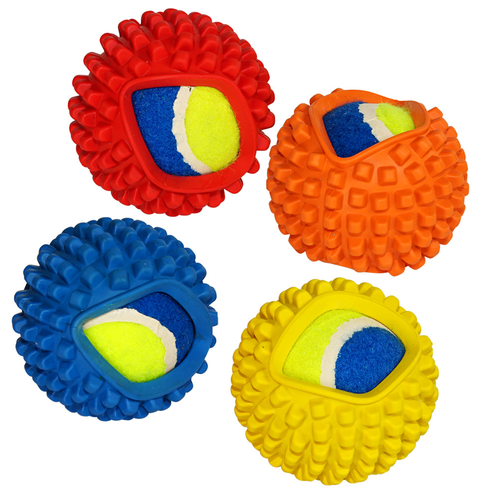 Vorratspack Vollgummi-Noppenball mit Tennisball