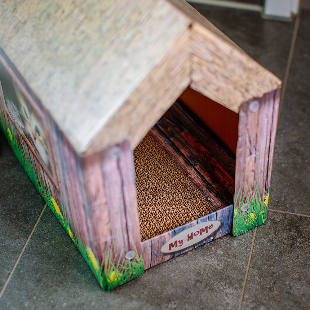 Katzenhaus aus Karton