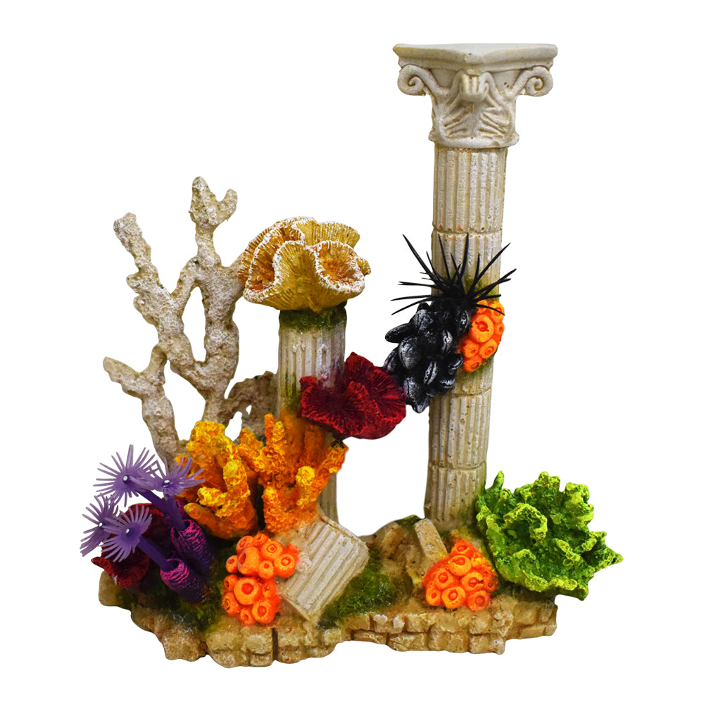 Aqua Ornaments "SÄULEN MIT KORALLE" mit Pflanzen