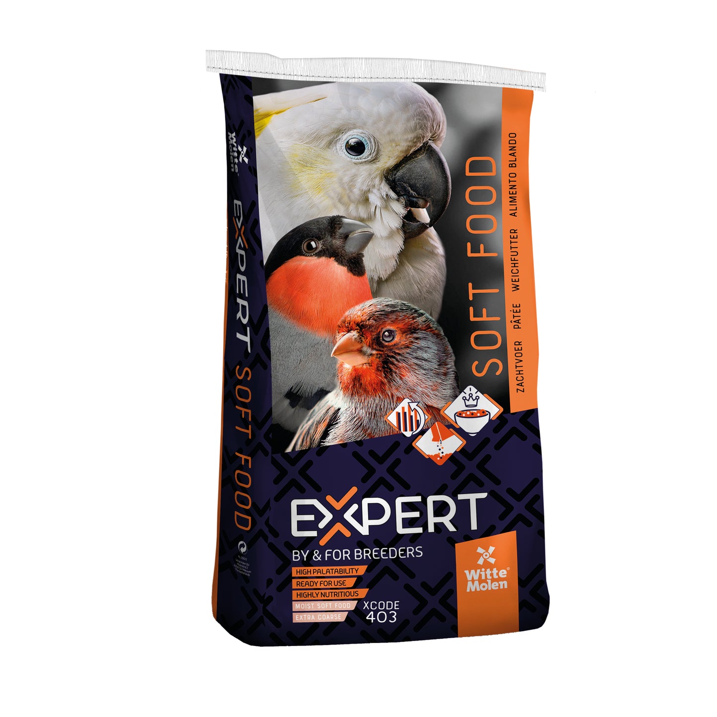 EXPERT Weichfutter für Papageien, extra grob