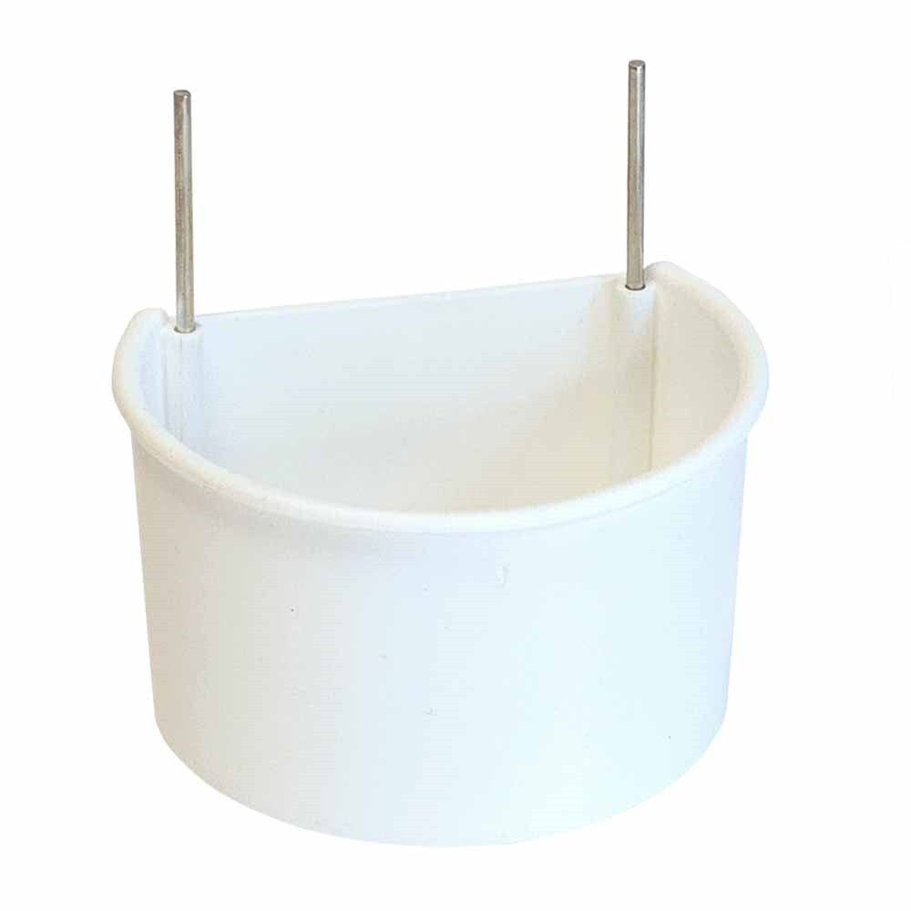 Papageiennapf oval mit Drahthalter