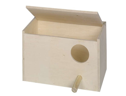 Großsittich-Nistkasten mit Mulde