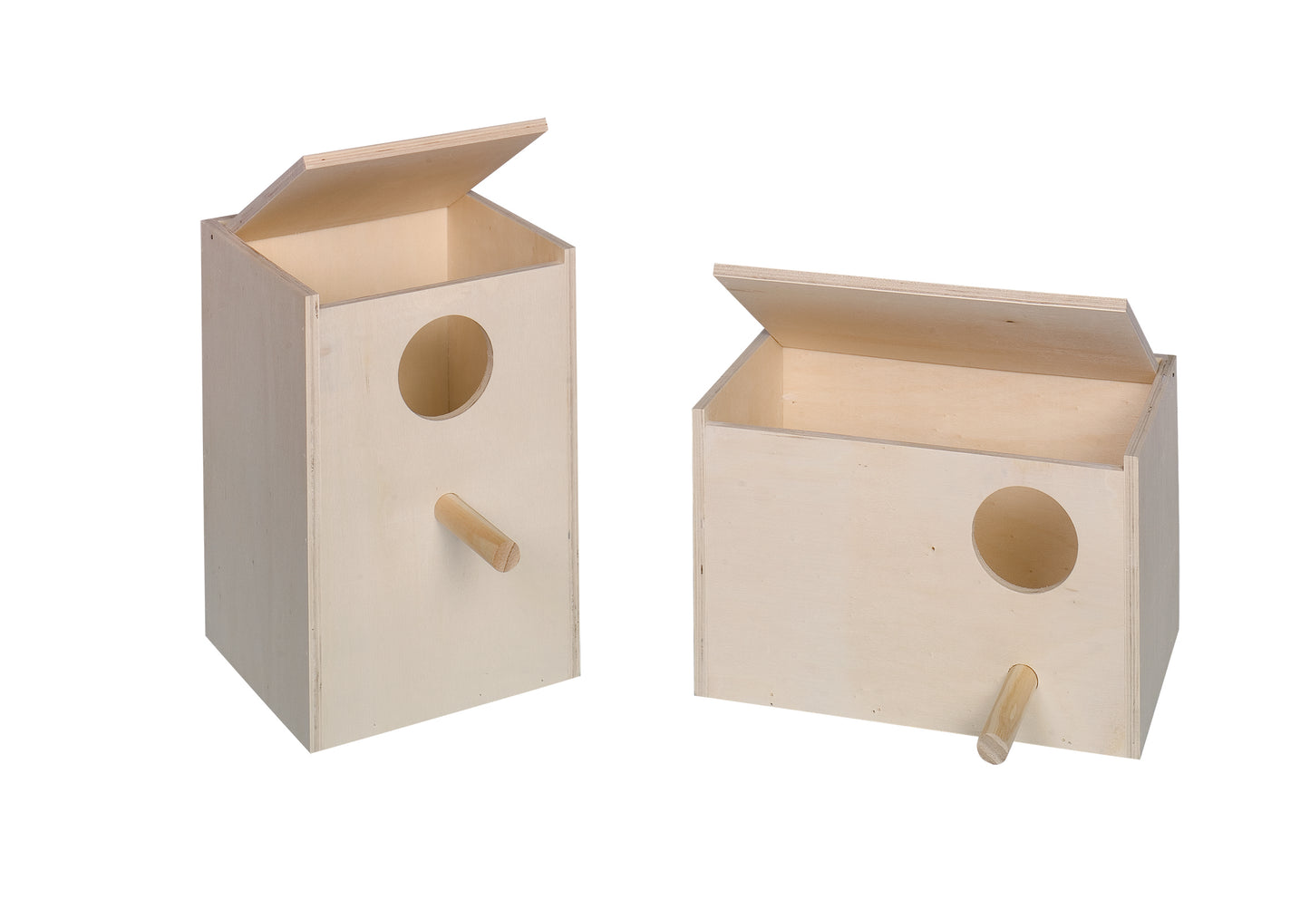 Großsittich-Nistkasten mit Mulde