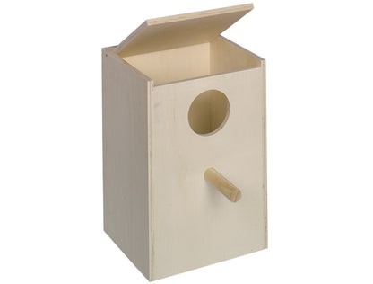 Großsittich-Nistkasten mit Mulde