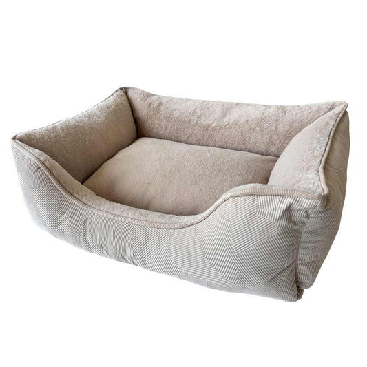 Softplüsch Komfortbett eckig "TALA" in Beige