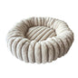 Komfortbett Donut "STRIPE" in Cordoptik
