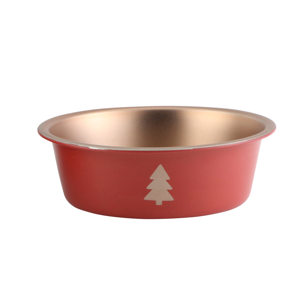 XMAS TREE Edelstahlnapf für Hunde und Katzen – rutschfest