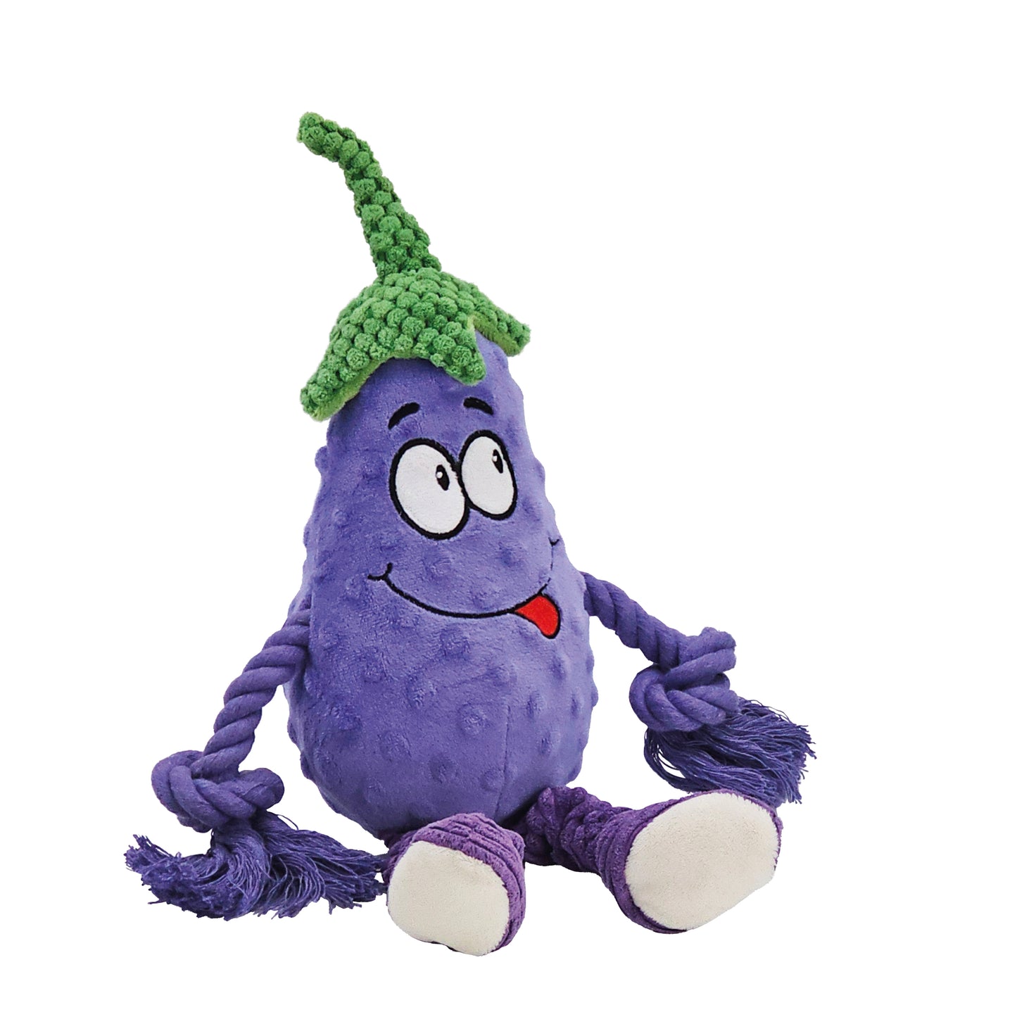 Plüschbirne und -aubergine