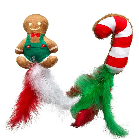 Vorratspack Xmas Plüsch Lebkuchenmann und Zuckerstange
