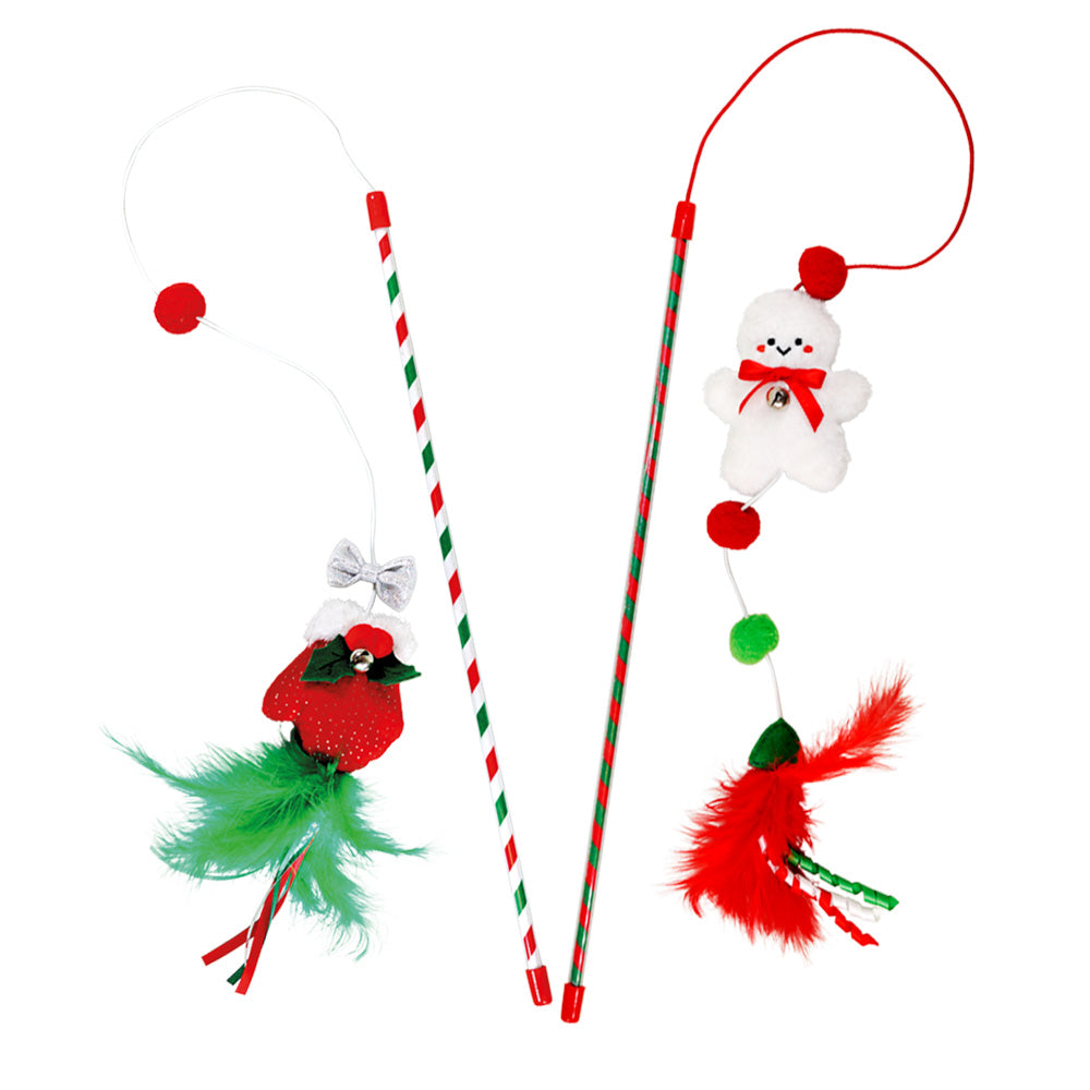XMAS Katzenangeln mit Catnip & Spielzeug – 16er-Vorratspack