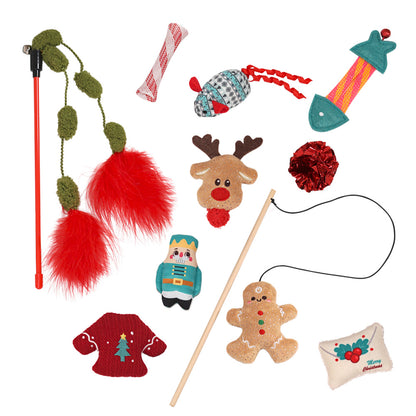 XMAS Geschenkbox Cat – 10 Katzenspielzeuge mit Catnip