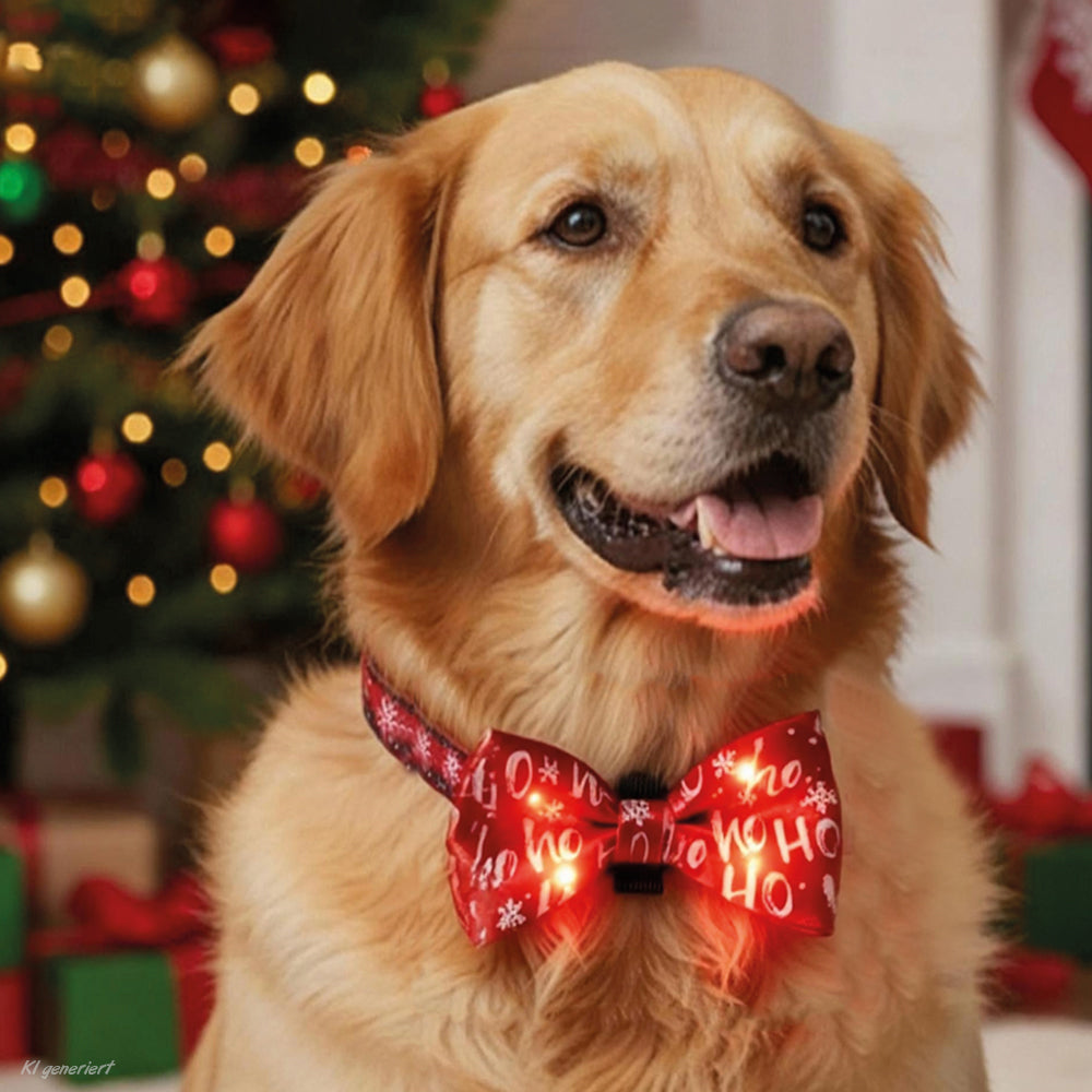 XMAS LED-Fliege & LED-Schlips für Hunde