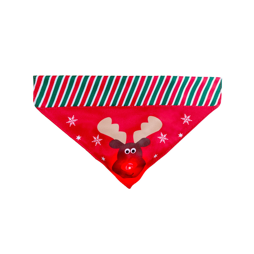 XMAS LED-Halstuch RED NOSE für Hunde
