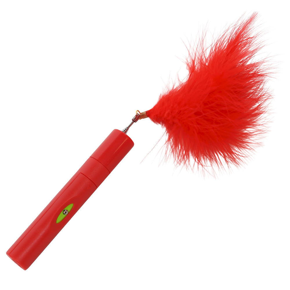 Roter XMAS LED-Pointer SOCK mit Federwedel