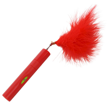 Roter XMAS LED-Pointer SOCK mit Federwedel