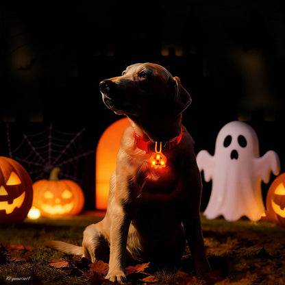 Halloween-LED-Leuchtclip mit Kürbisgesicht