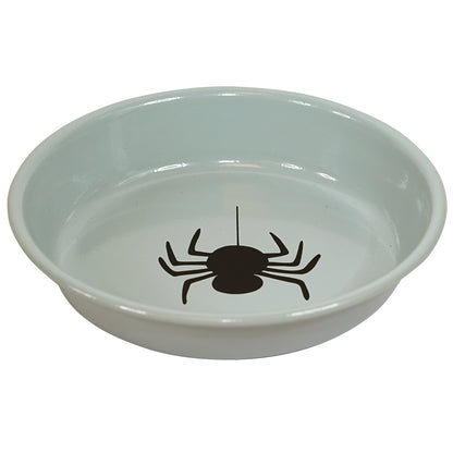 Halloween-Katzennäpfe aus Edelstahl "Spinne" & "Spinnennetz"
