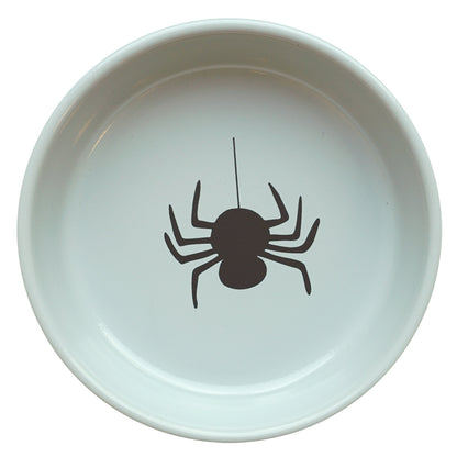 Halloween-Katzennäpfe aus Edelstahl "Spinne" & "Spinnennetz"