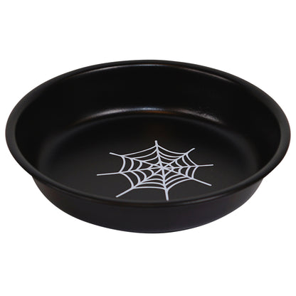 Halloween-Katzennäpfe aus Edelstahl "Spinne" & "Spinnennetz"