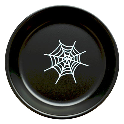 Halloween-Katzennäpfe aus Edelstahl "Spinne" & "Spinnennetz"