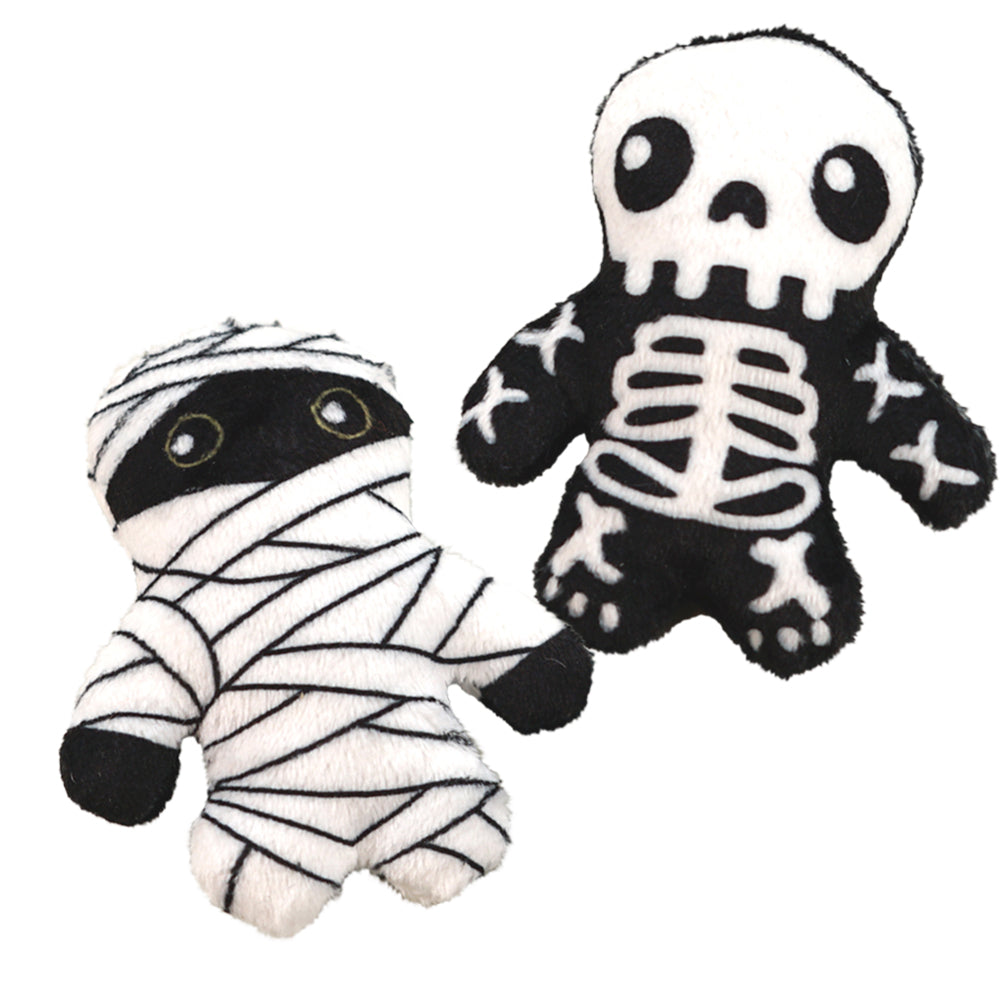 Halloween Katzenspielzeug "Mumie" & "Skelett" mit Catnip