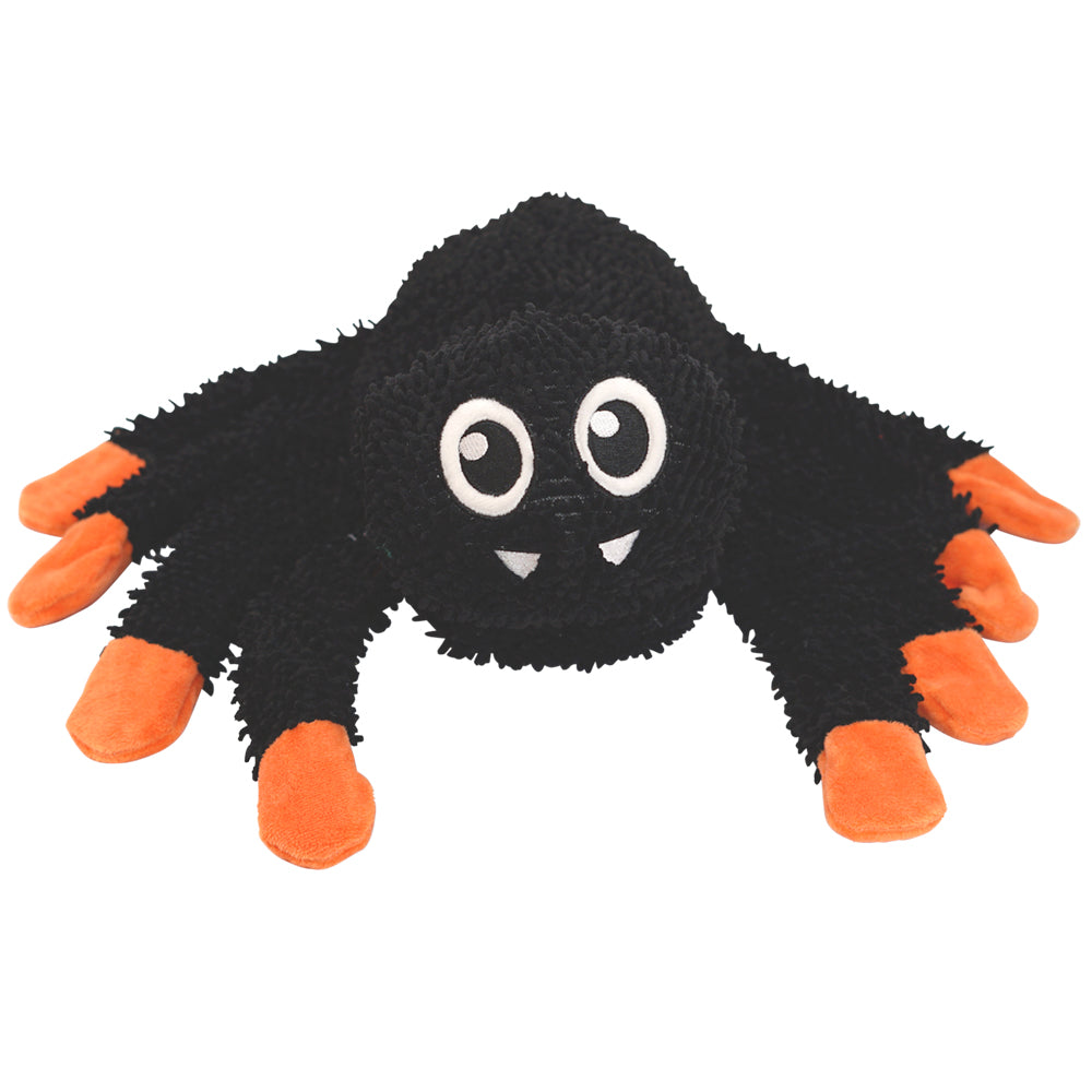 Halloween Plüschspinne mit Knisterarmen und Squeaker