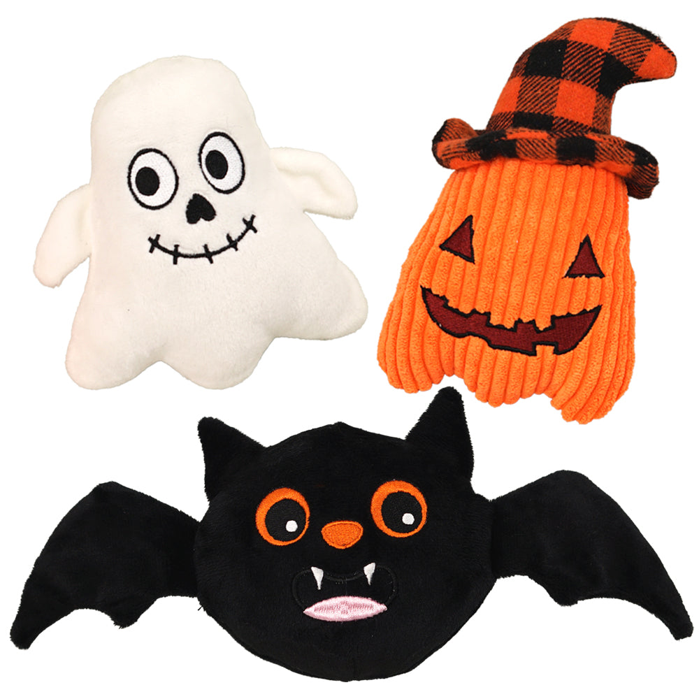 Vorratspack Halloween Plüschspielzeug für Hunde mit Squeaker