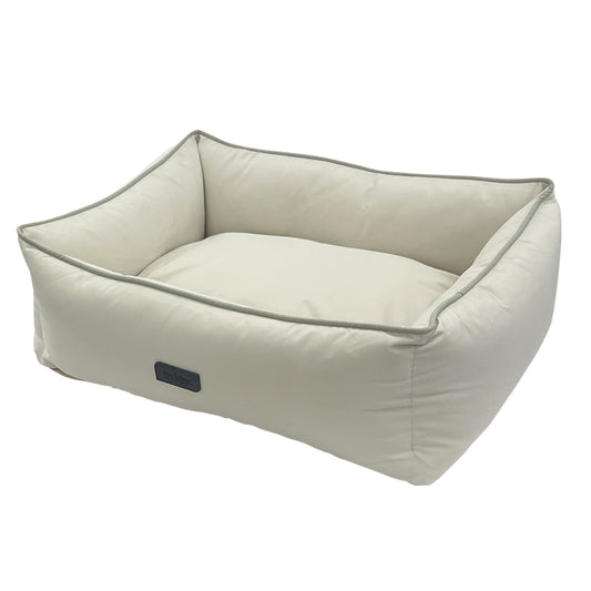 Komfortbett eckig "SEIRA“ in Pastellbeige