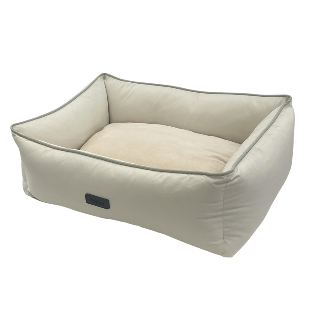 Komfortbett eckig "SEIRA“ in Pastellbeige