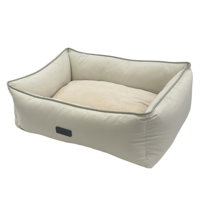 Komfortbett eckig "SEIRA“ in Pastellbeige