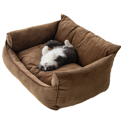 Komfortbett "SADA" für Hunde und Katzen mit Wendekissen