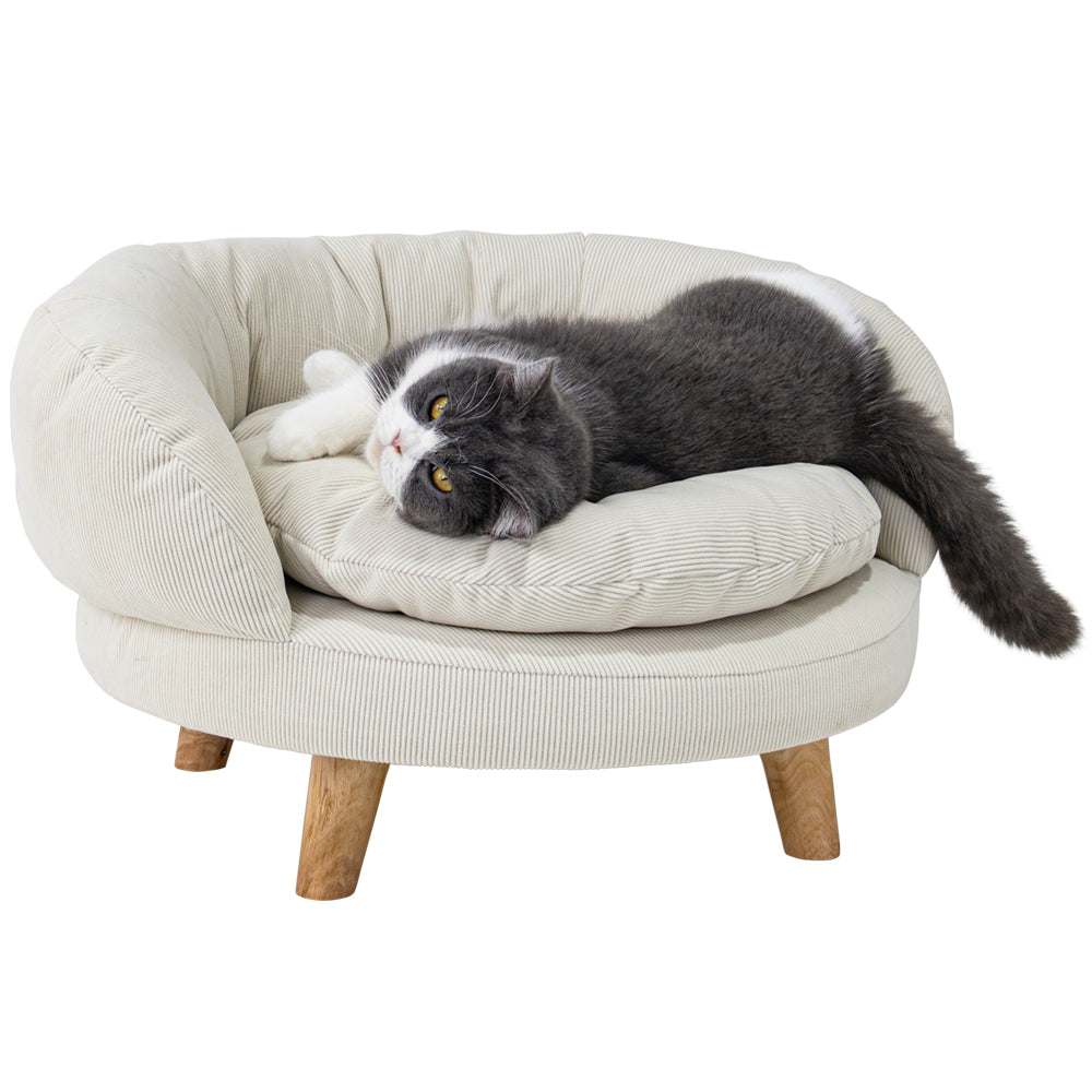 Haustiersofa "RINOA" für Hunde und Katzen in Cordoptik