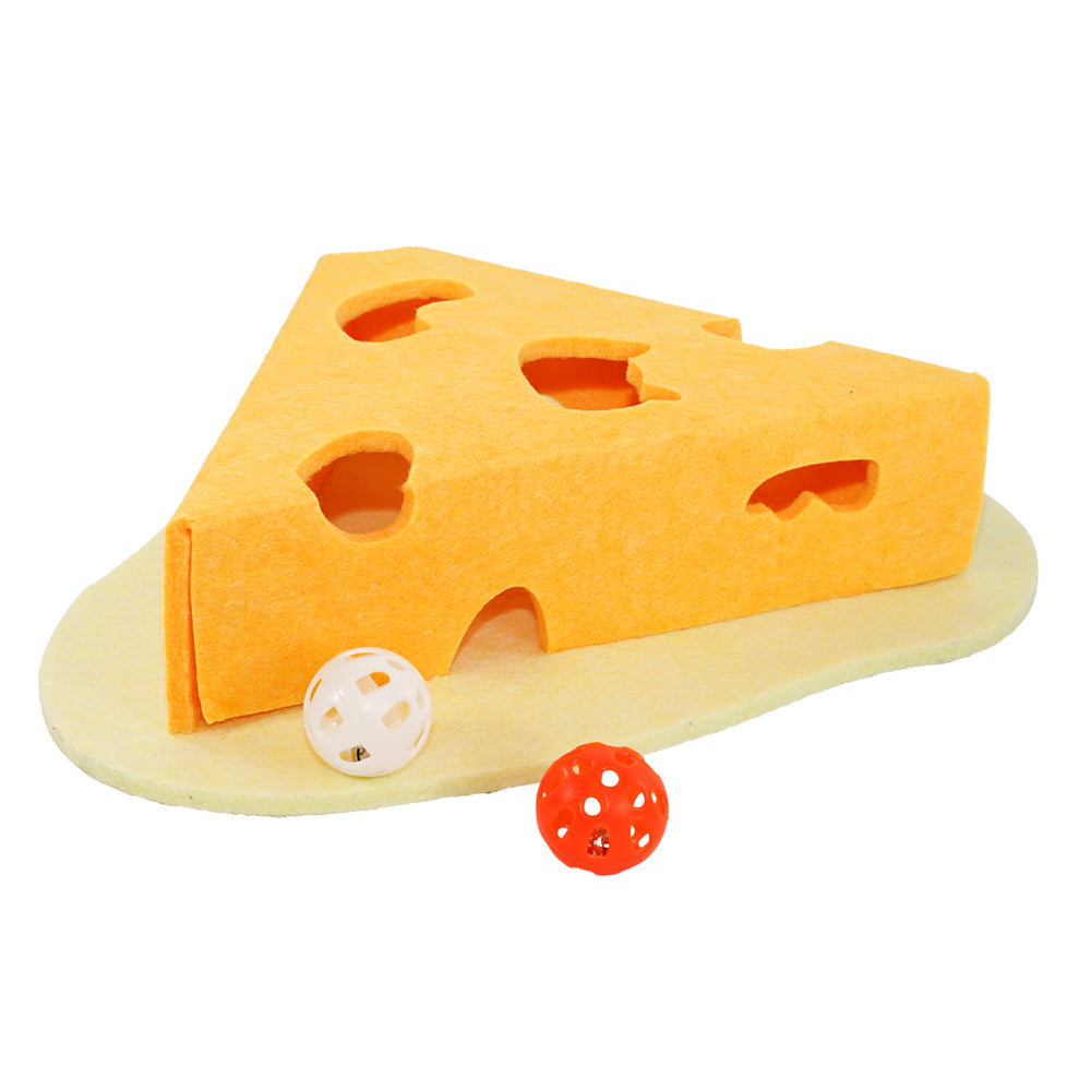 Filzspielzeug "Cheese" mit 2 Glockenbällen