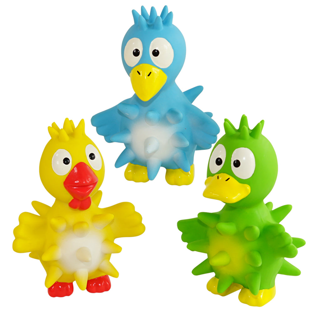 Latex 3er Smart Pack – Vogel, Hähnchen & Ente mit Squeaker
