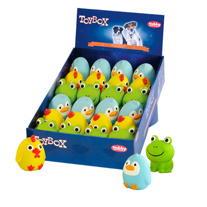 Vorratspack Latex Spielzeug Pinguin, Frosch & Huhn