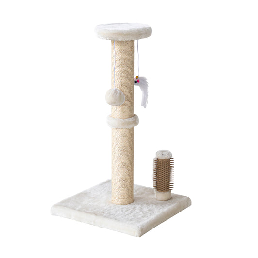 Kratzstamm "BRUSH" mit Katzenbürste und Spielzeug