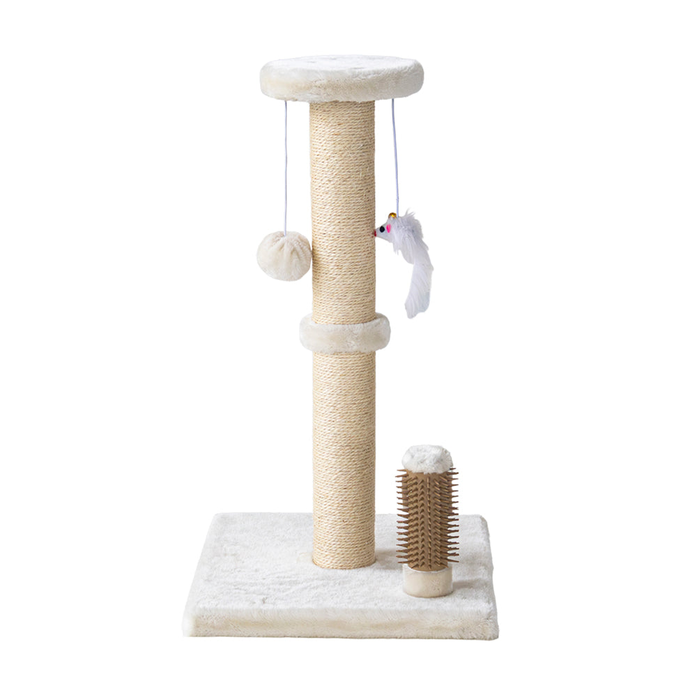 Kratzstamm "BRUSH" mit Katzenbürste und Spielzeug
