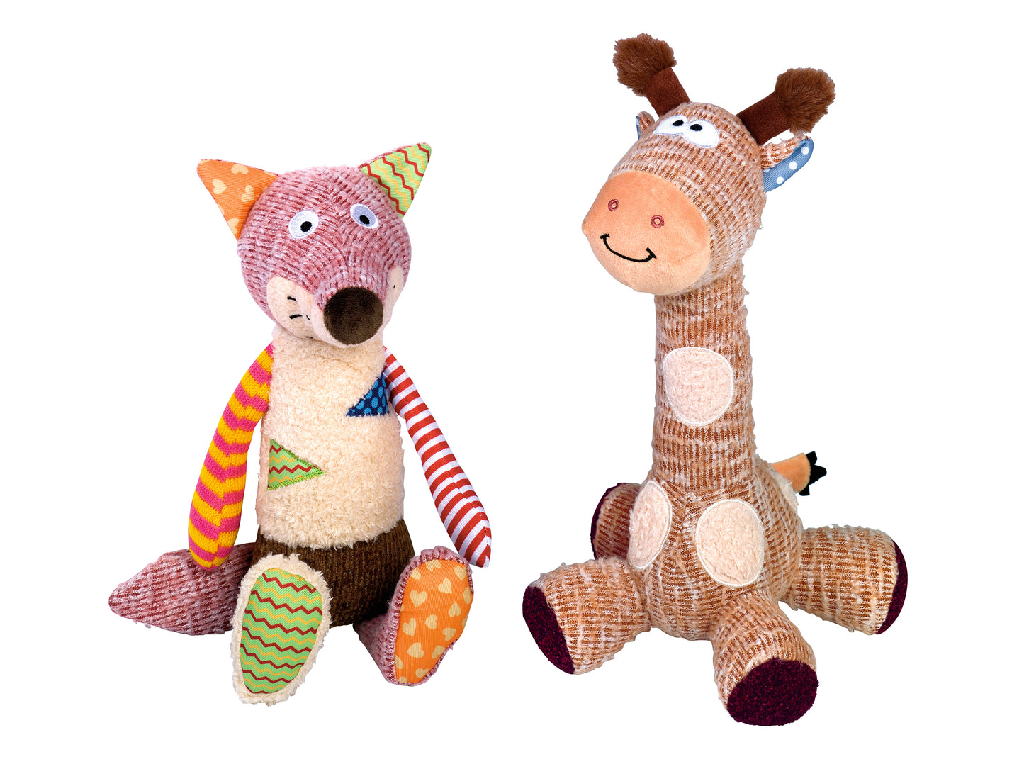 Plüschtiere Fuchs und Giraffe
