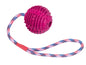 Vollgummi Ball mit Nylonseil