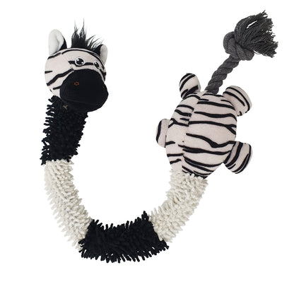 Plüschtier mit innenliegendem Seil Zebra, Nilpferd