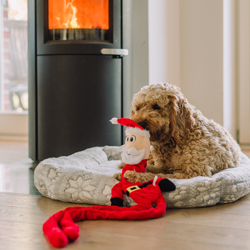 XMAS Weihnachtsmann – Hundespielzeug mit Seil, 104 cm