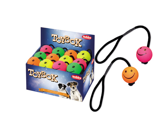 Vorratspack Moosgummi Smiley Ball mit Seil