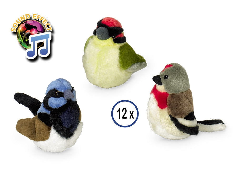Plüsch Vögel mit Stimme