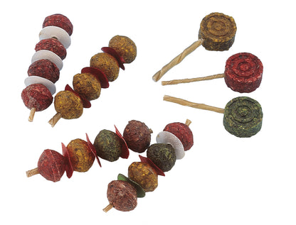 Munchi-Schaschlik und -Lollipop